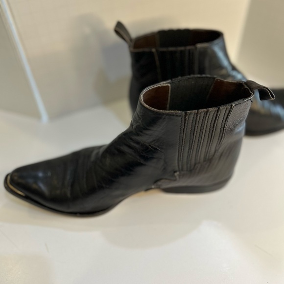 Vintage Guess by Georges Marciano Ankle Boots Black Leather Size 5 1/2B - Picture 2 of 8